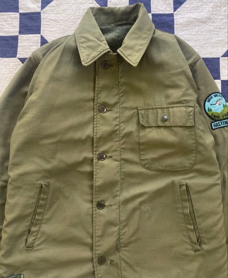 米軍実物 80s A2デッキジャケット バックステンシル　Lサイズ