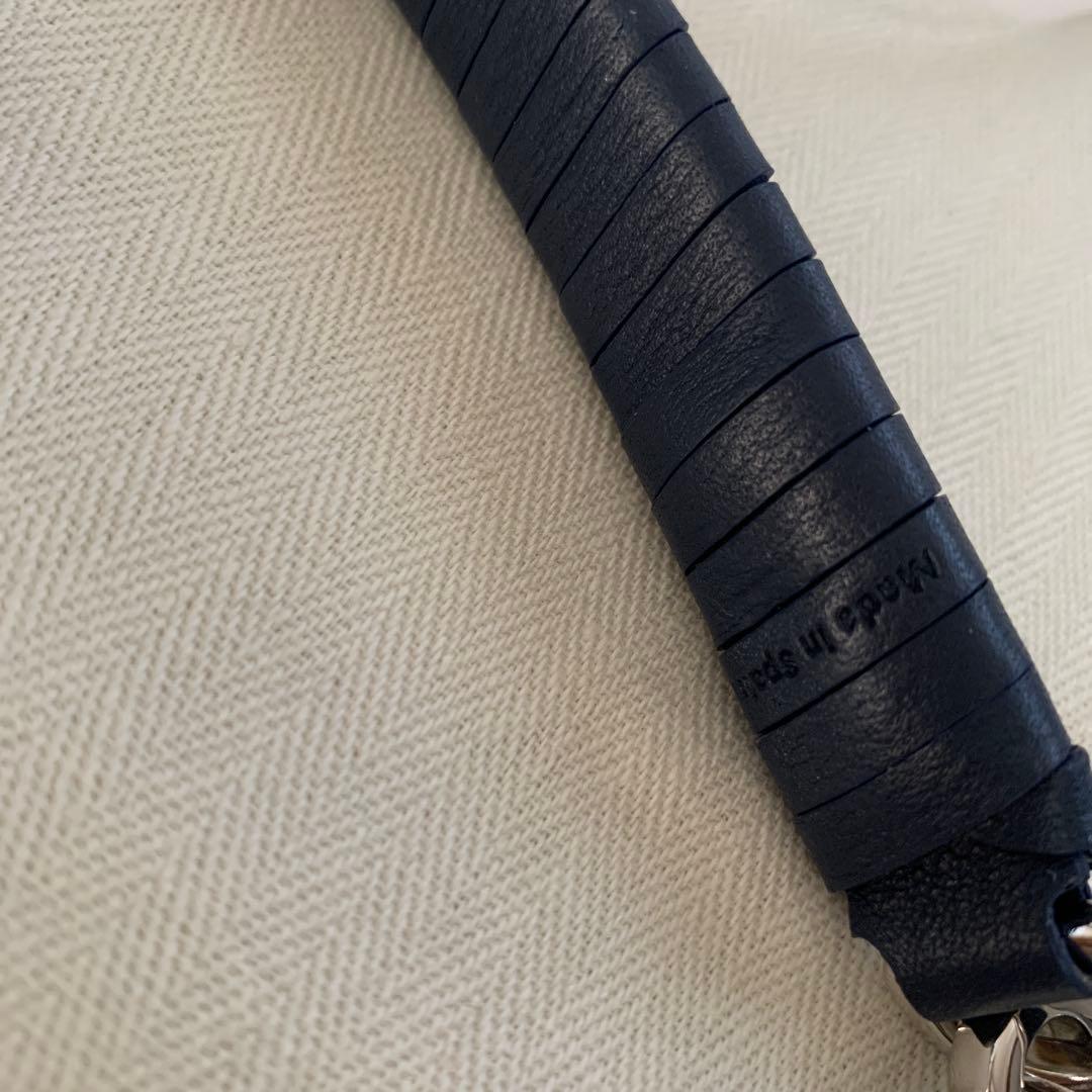 ロエベ ストラップ　ウーブンスパイラルストラップ　付け替えハンドル　ネイビー