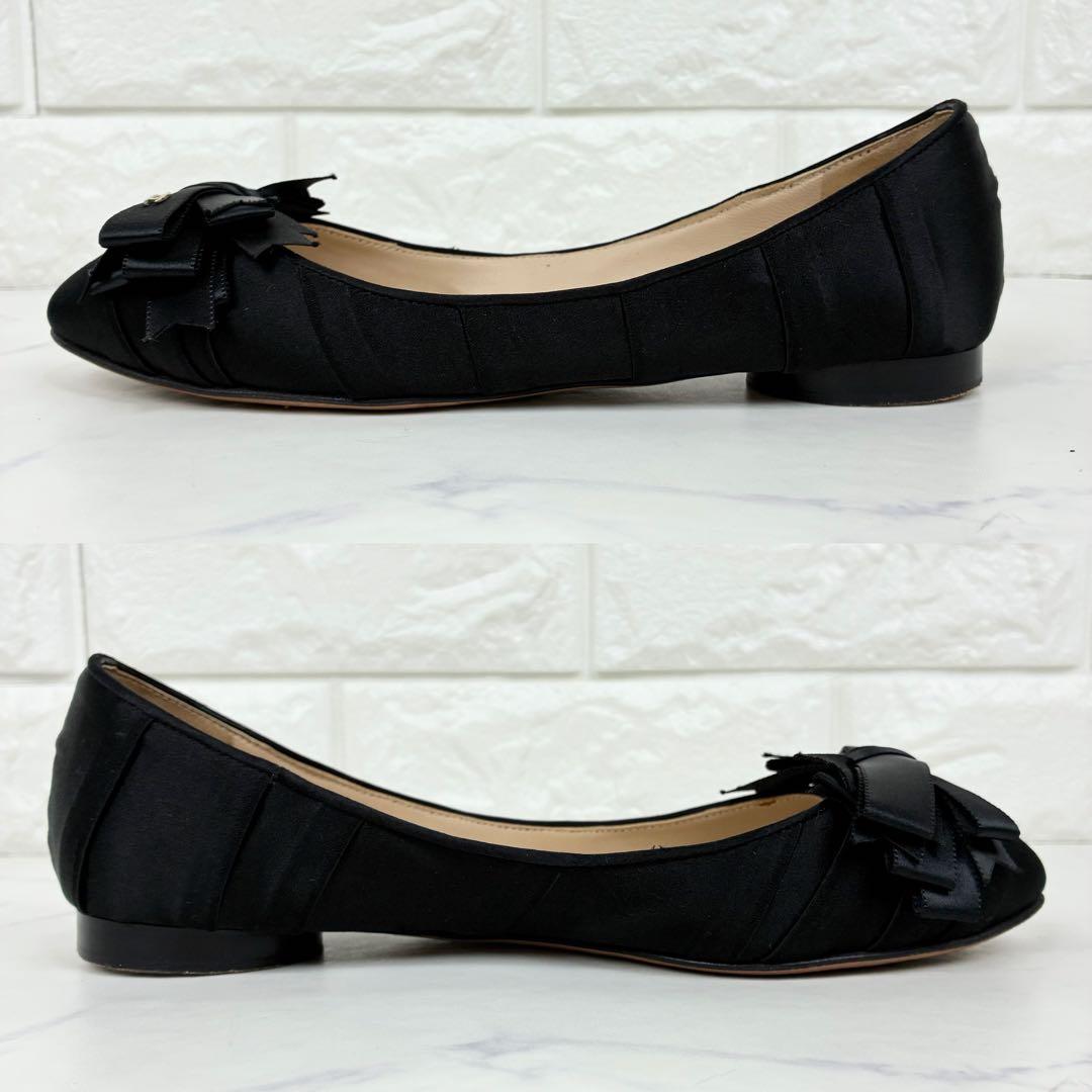 シャネル　パンプス　サテンリボン　ココマーク　バレエシューズ