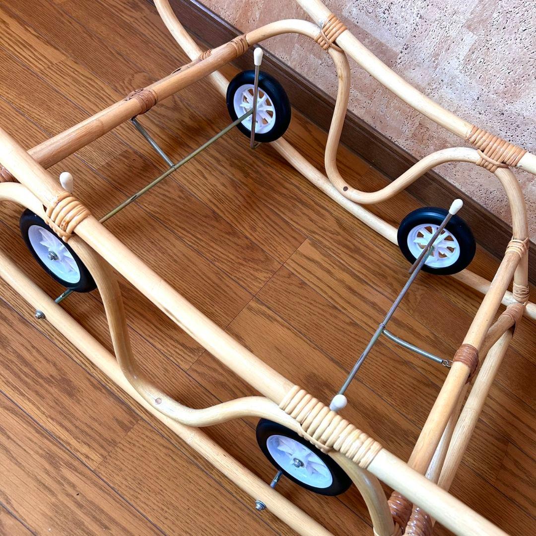 美品★藤のゆりかご　ラタン★インテリアや店舗のディスプレイにも