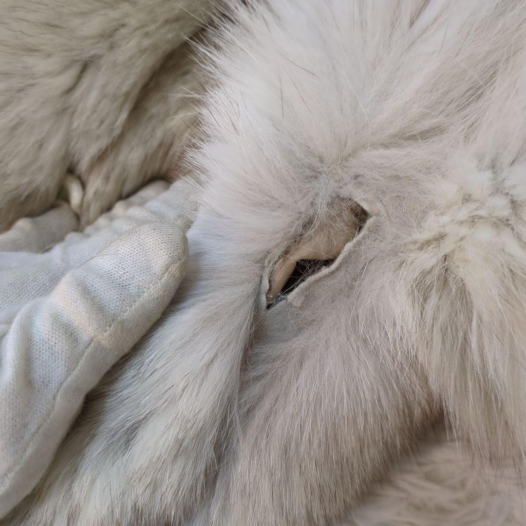 最高級ブルーフォックス セミロングファーコート 11号 ボリューム感