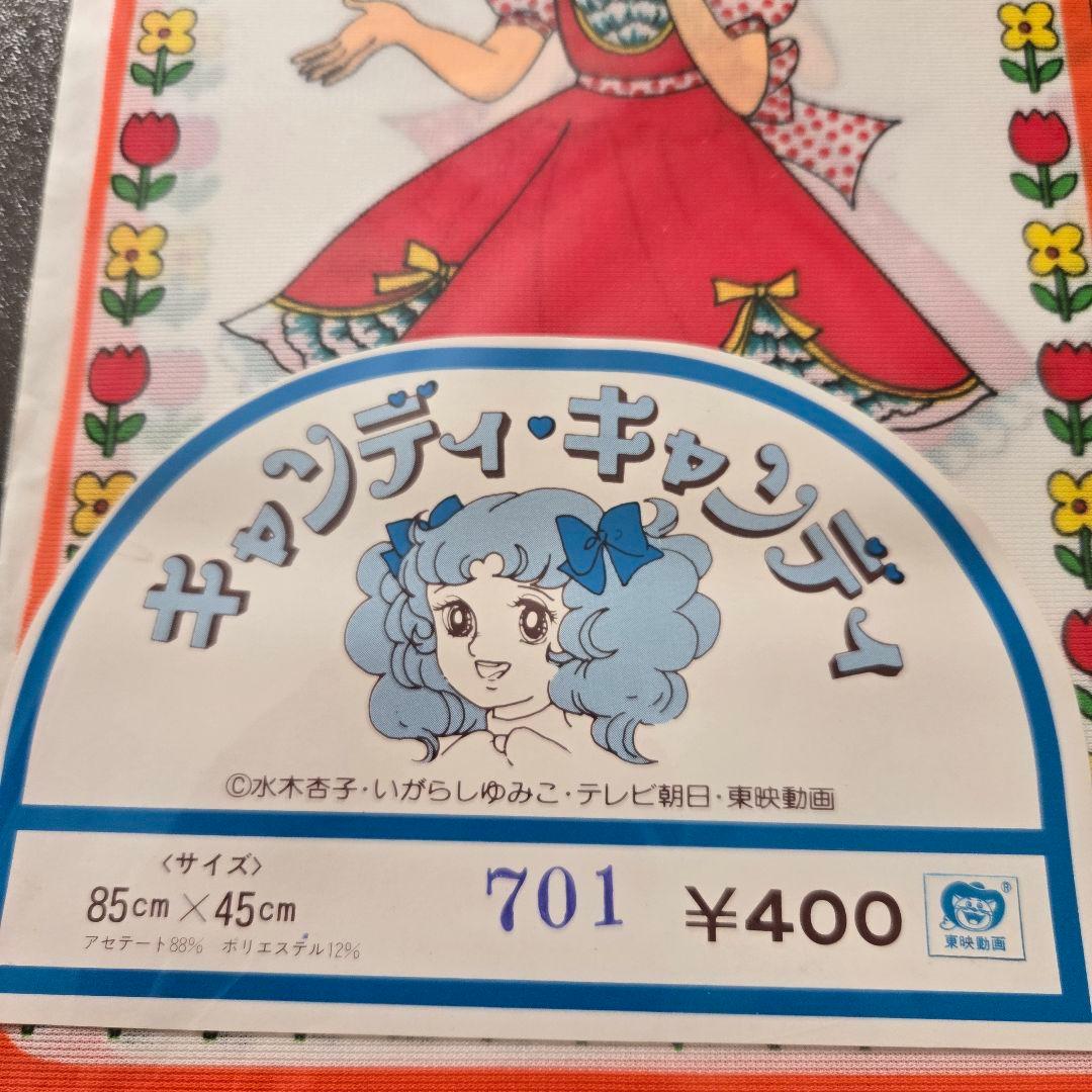 キャンディキャンディ　のれん　昭和レトロ　オレンジ系緑系　2枚セット