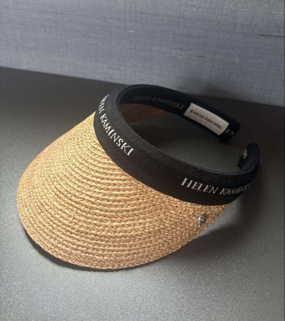 美品 HELEN KAMINSKI ヘレンカミンスキー ナチュラル/ブ