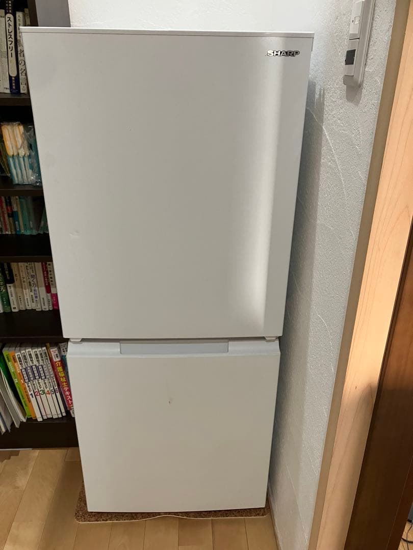 ホワイト 2ドア冷蔵庫