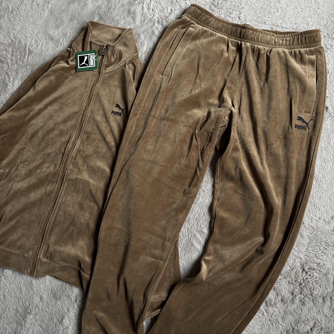 新品 人気モデル　PUMA プーマ ベロア セットアップ ブラウン M
