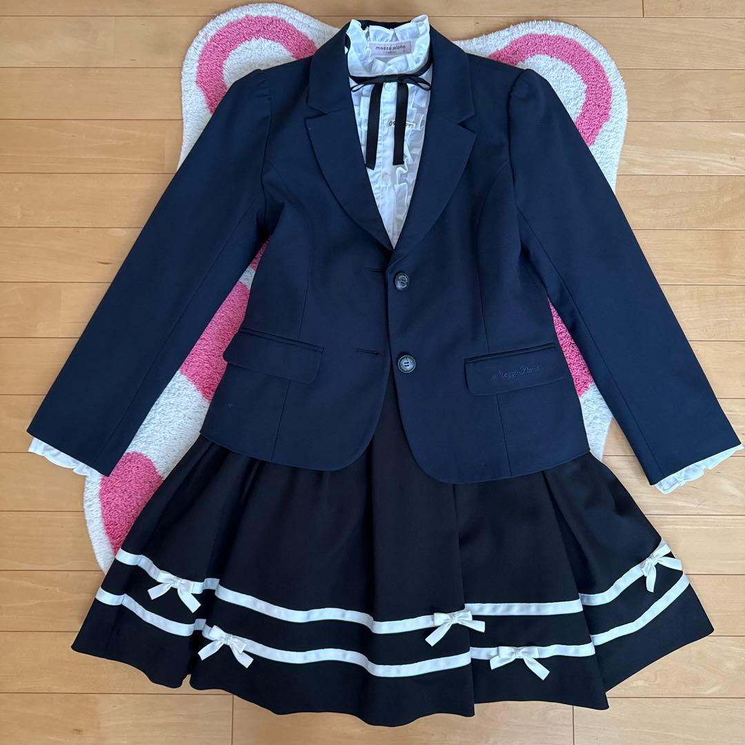 ☆なお様☆専用　メゾピアノ ジュニア 160 フォーマルスーツ 黒と白 リボン