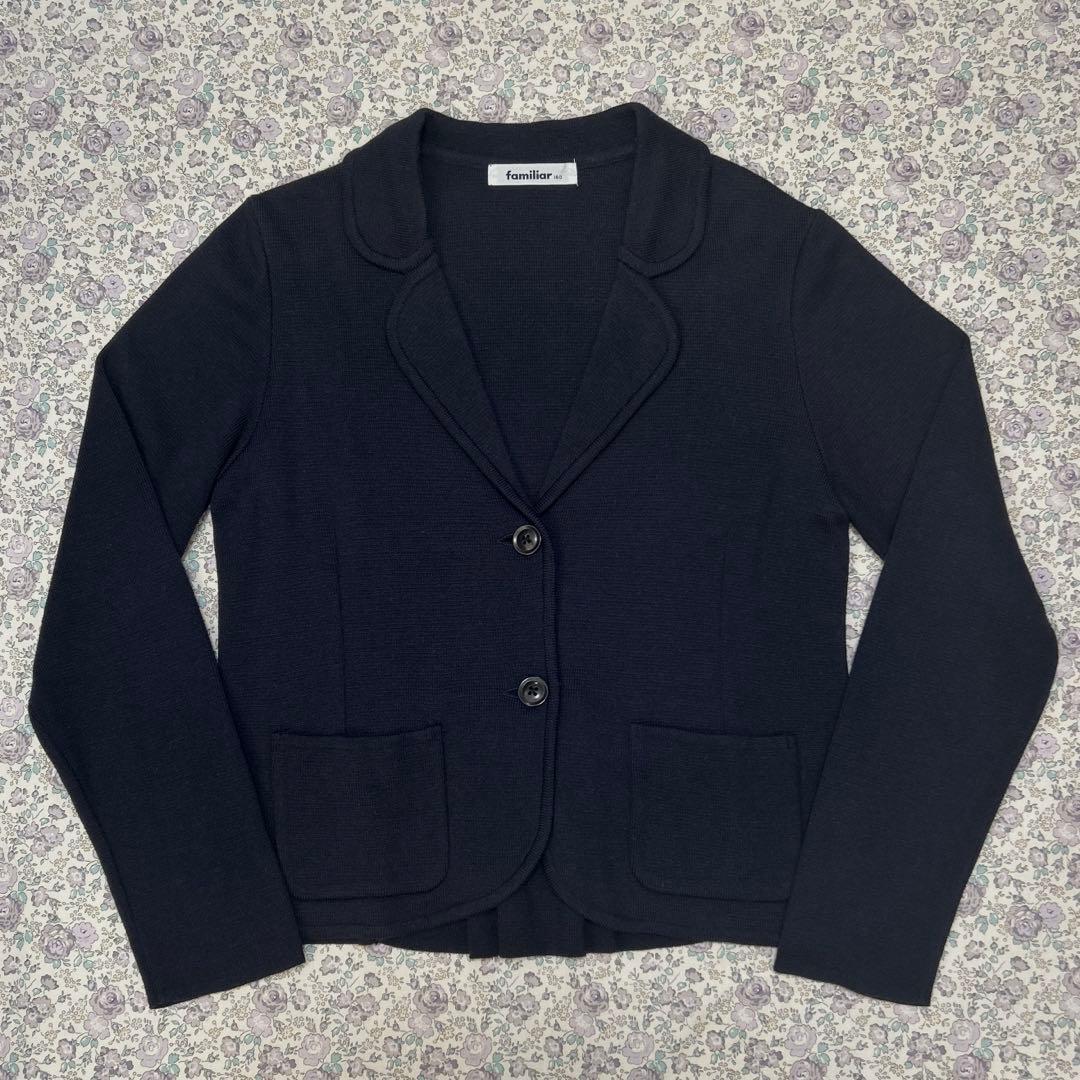 ファミリア familiar ニット ジャケット&スカート 150 受験 卒業式