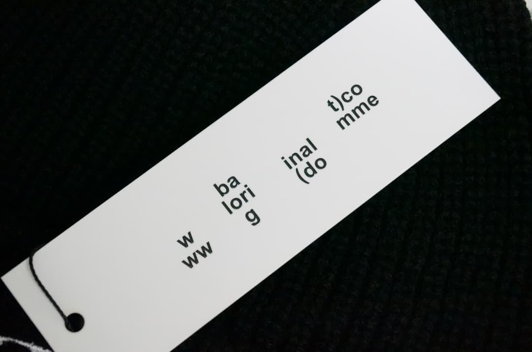 新品未使用 BAL バル BEANIE カフ リブ ビーニー ニット帽 ロゴ