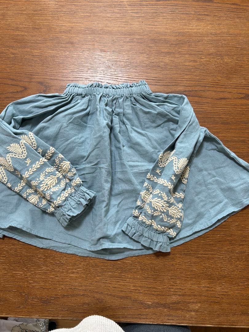 Apolina ブラウス　ブルー水色　2-3y