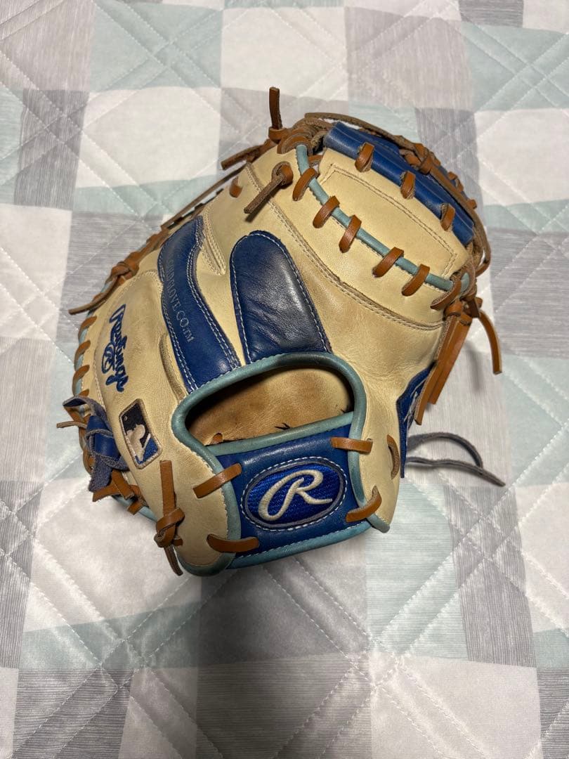 Rawlings 軟式野球グローブ ベージュ/ブルー