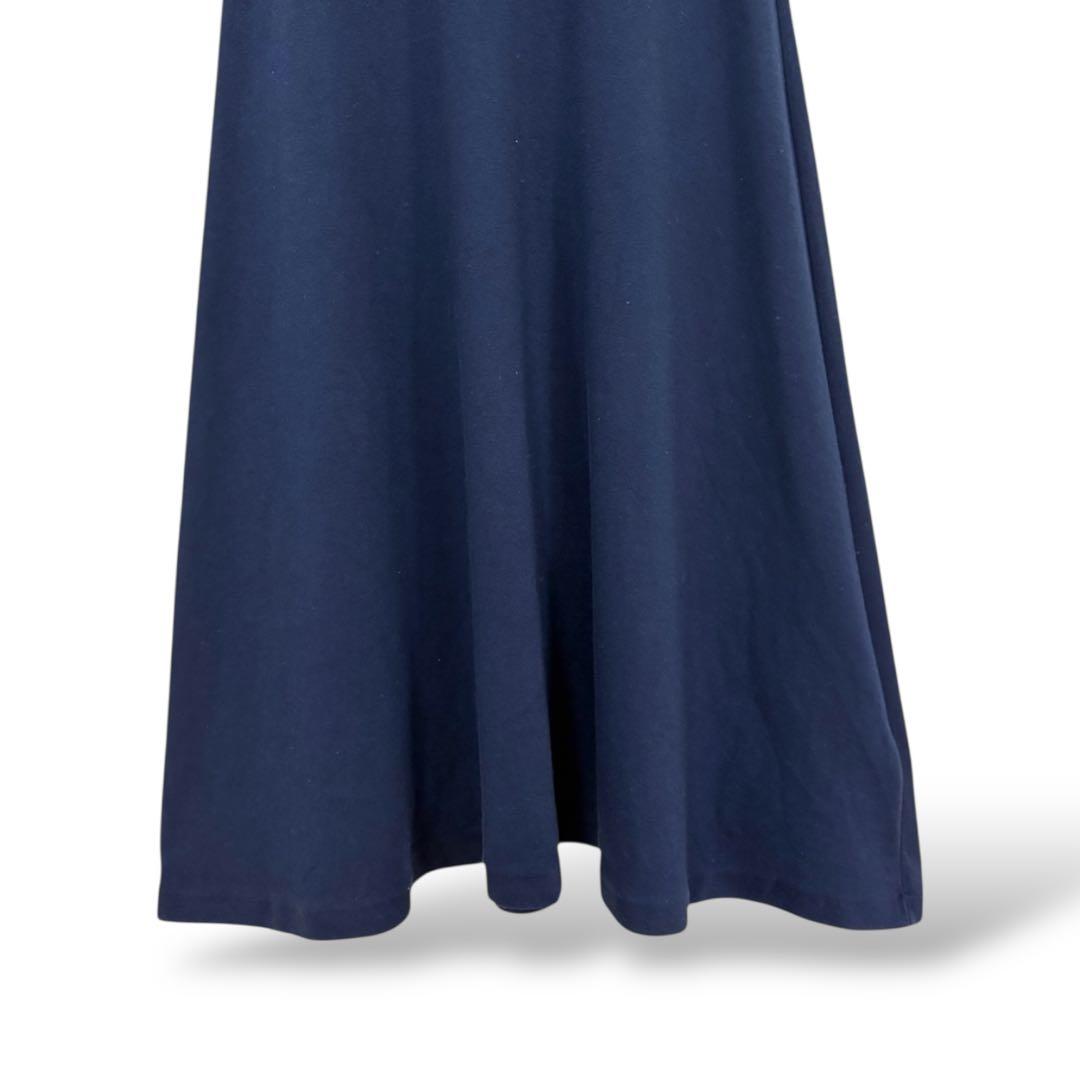 美品　ポロバイラルフローレン マキシ丈　ロングワンピース 半袖　ネイビー　主役級