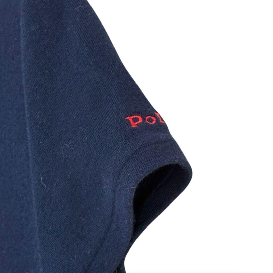 美品　ポロバイラルフローレン マキシ丈　ロングワンピース 半袖　ネイビー　主役級