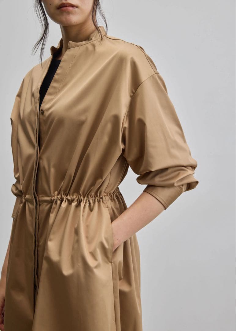 美品SOEJU ソージュ リモンタコートワンピース Mサイズ キャメル