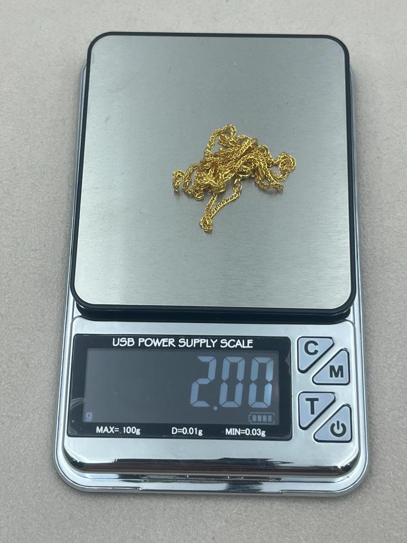 K18 ゴールド チェーンネックレス 2.00g