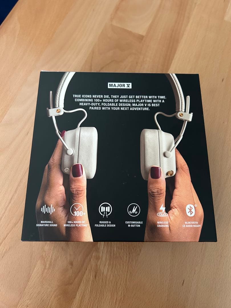Marshall Major V ワイヤレスヘッドフォン クリーム開封済未使用品