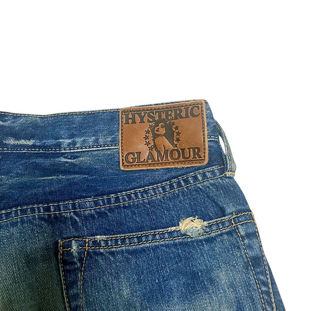 HYSTERIC GLAMOUR デニムパンツ W34 ダメージジーンズ　裾濃色