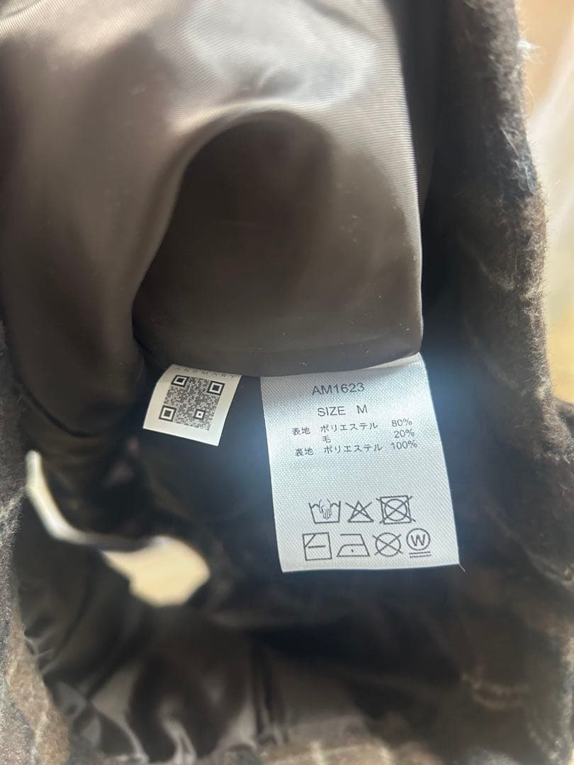 ANDMARY リボンチェックミニパンツ ブラウン