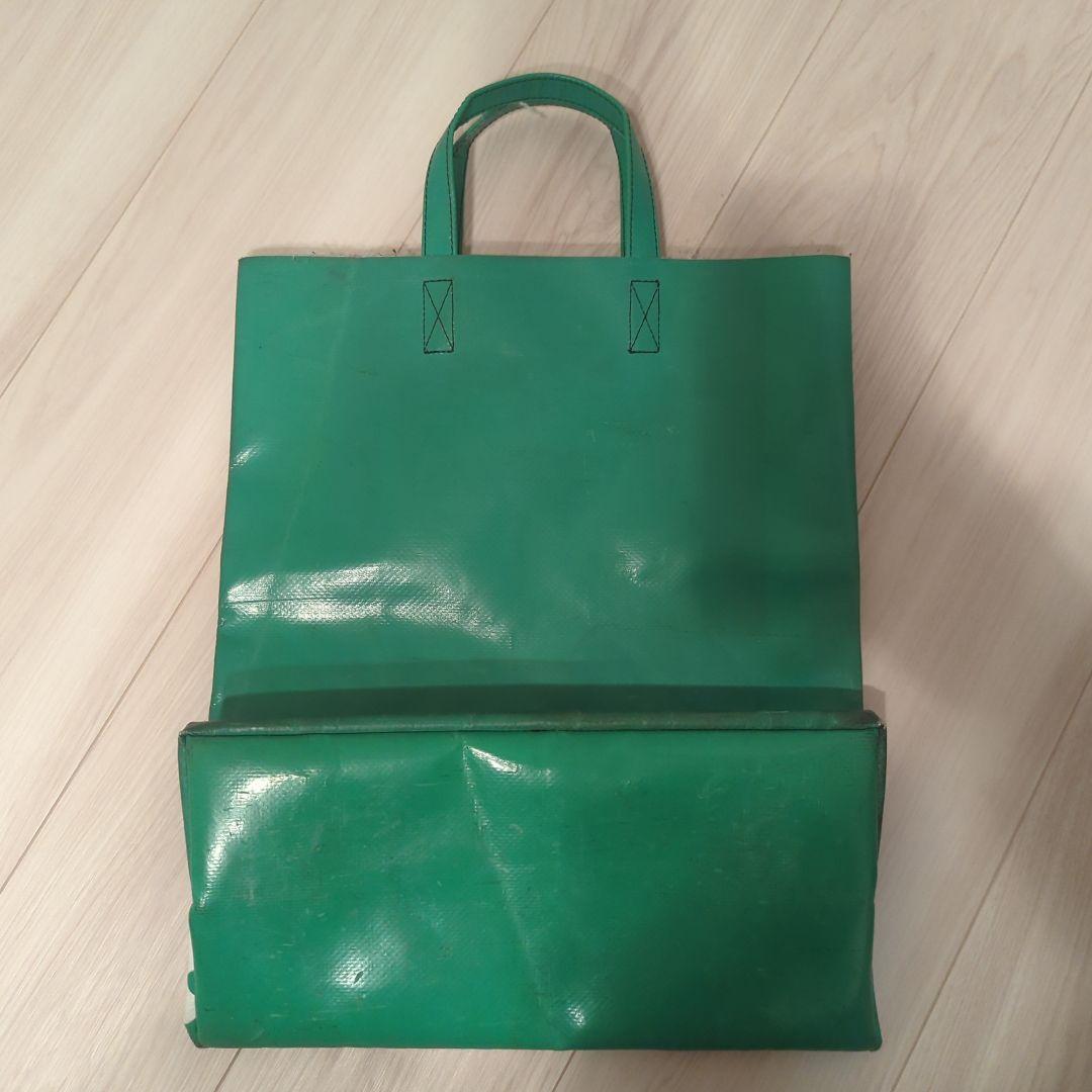 FREITAG バッグ 緑/白 ストライプ