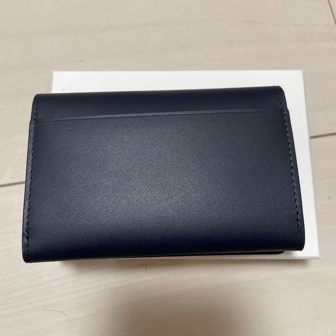 ポールスミス　名刺入れ　レザー　ネイビー