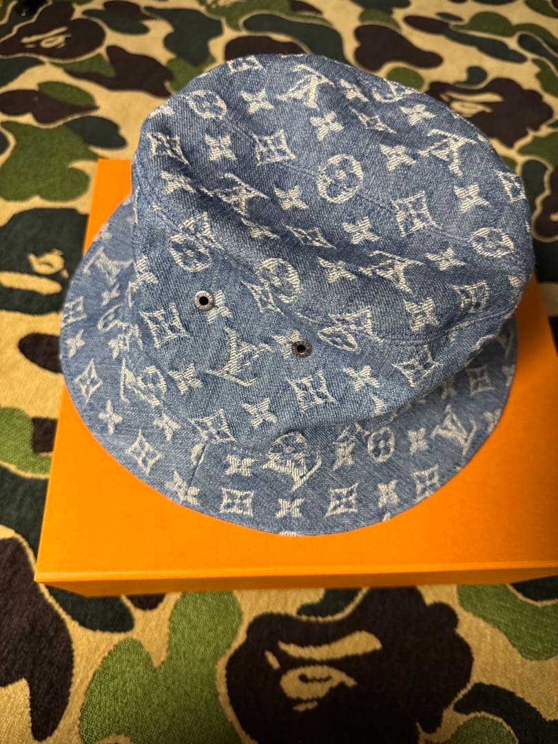 LV denim monogram バケットハット