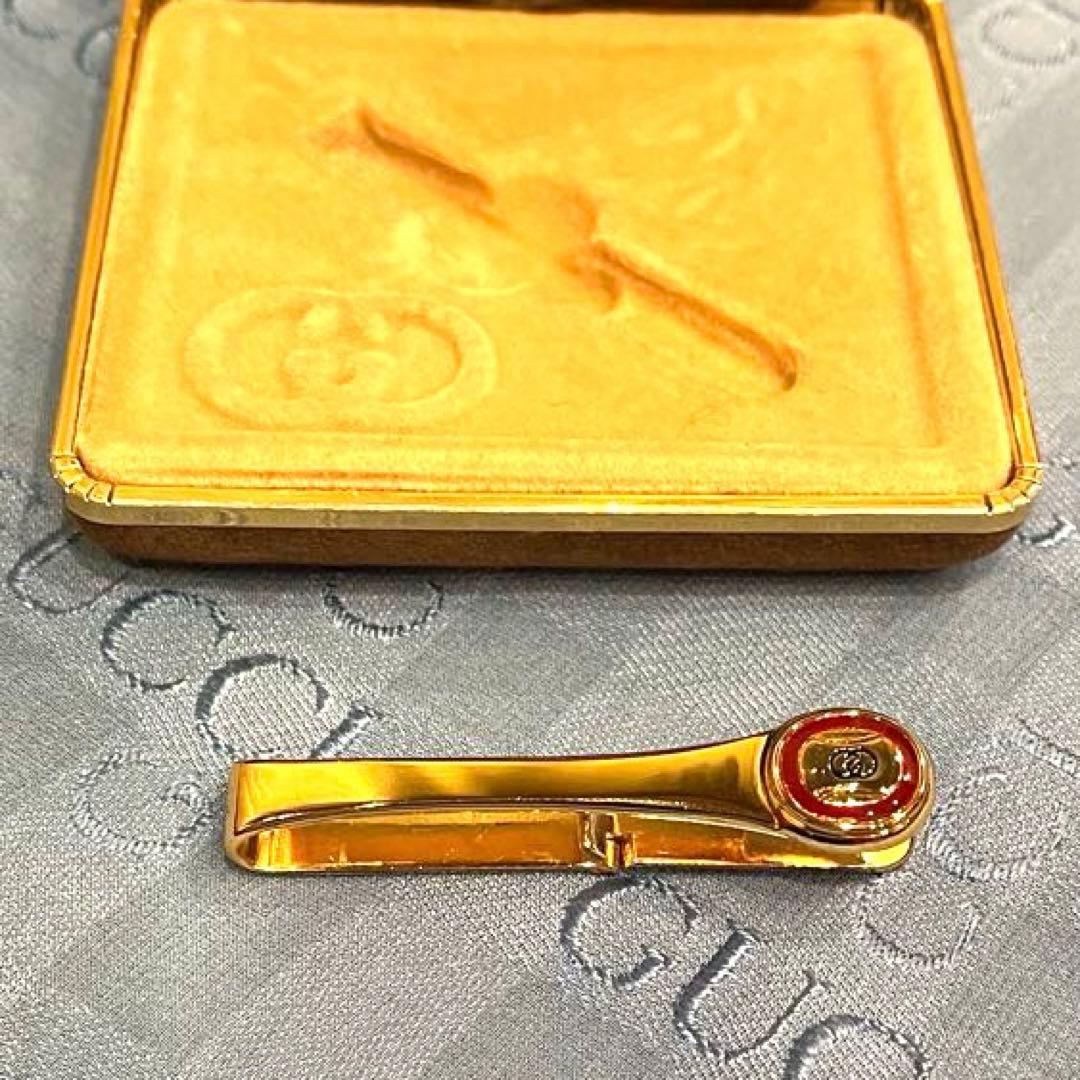 希少✨極美品✨GUCCI グッチ ネクタイピン インターロッキングG ゴールド色