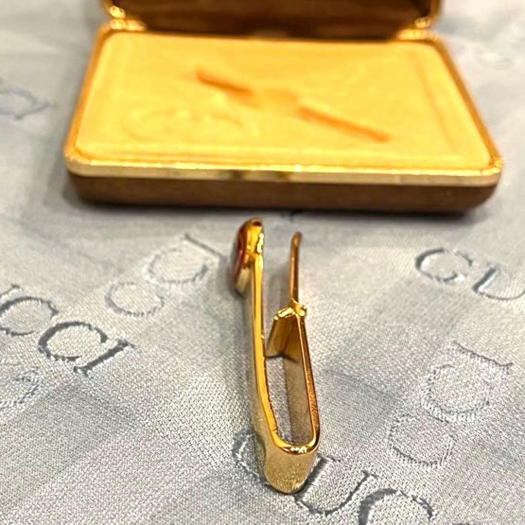 希少✨極美品✨GUCCI グッチ ネクタイピン インターロッキングG ゴールド色