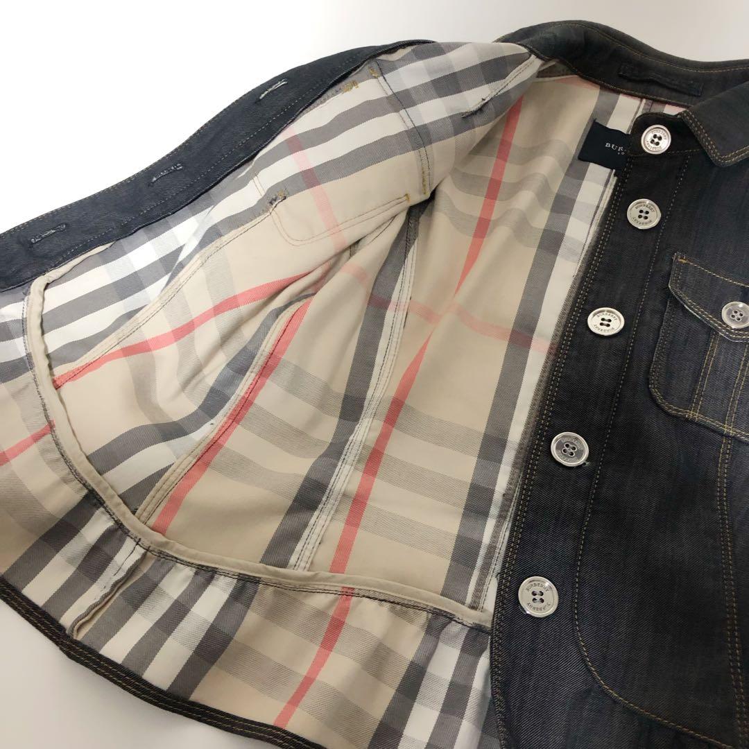 J*Y様 良品　BURBERRYバーバリーロンドン フリルデニムジャケット　ロゴ