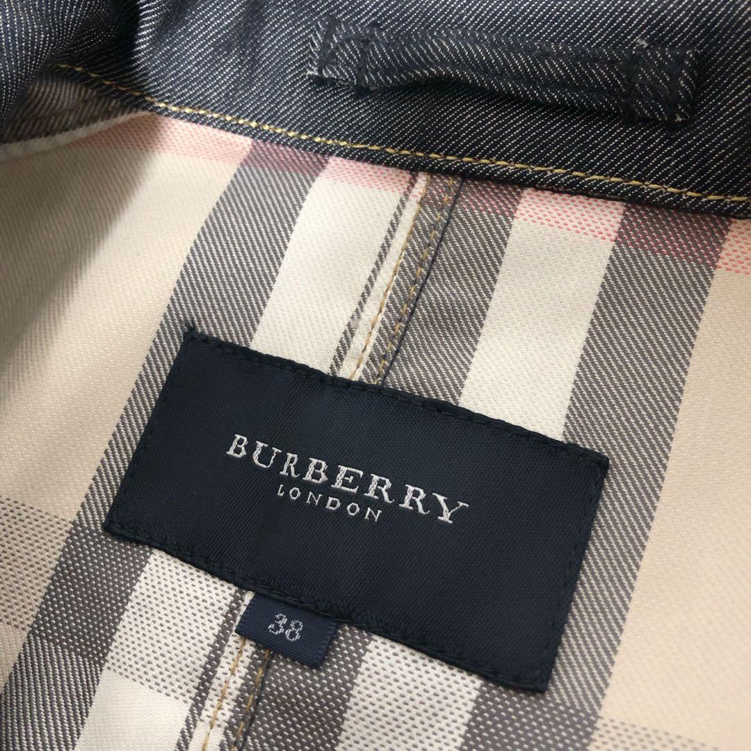 J*Y様 良品　BURBERRYバーバリーロンドン フリルデニムジャケット　ロゴ