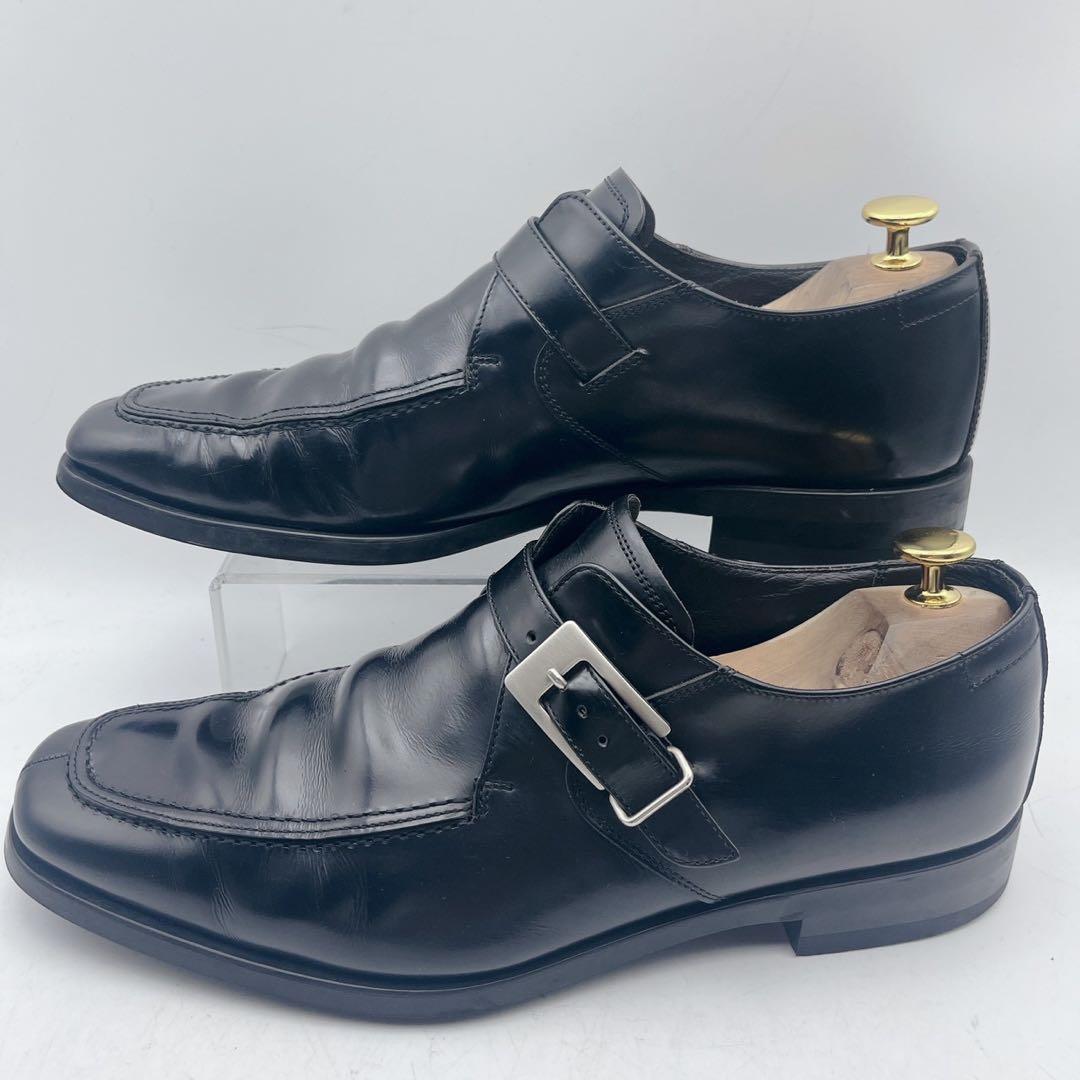 リーガル Y625 Uチップ モンクストラップシューズ ベルト 金具 ブラック