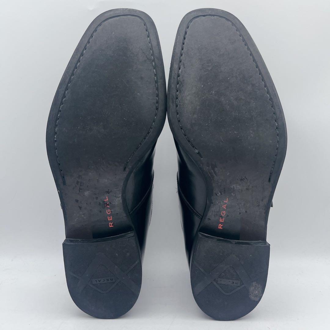 リーガル Y625 Uチップ モンクストラップシューズ ベルト 金具 ブラック