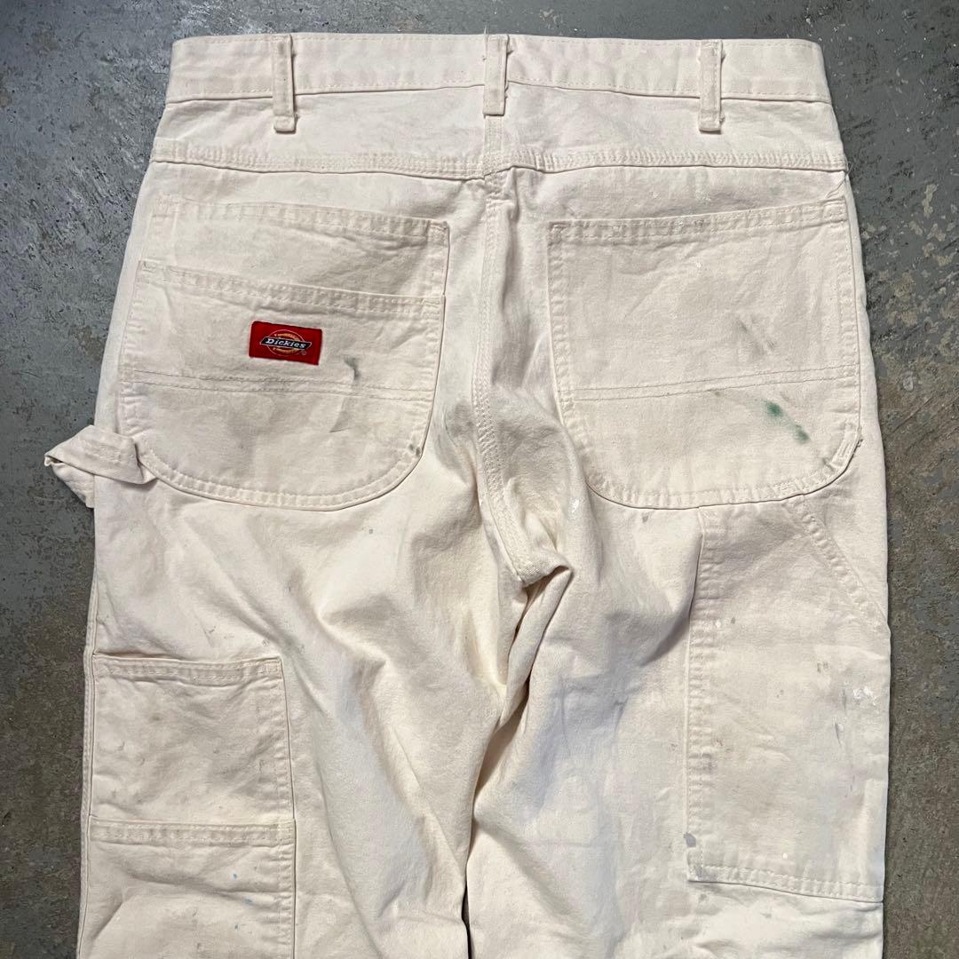 DICKIES ペンキ グランジ ホワイト ペインターパンツ W32