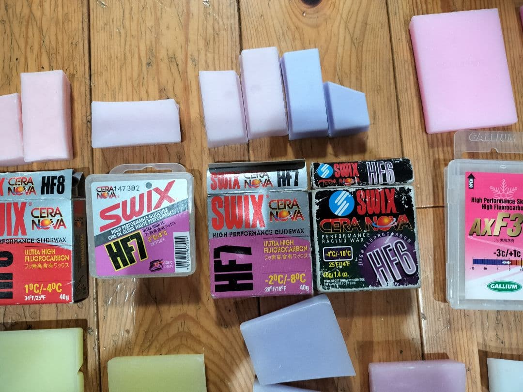 スィツクス、ガリウムフッ素系スキーワックスいろいろ