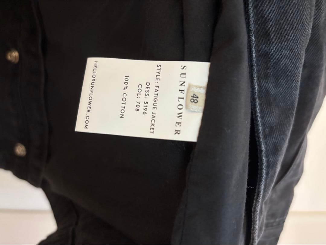 専用　Sunflower FATIGUE JACKET . BLACK WASH