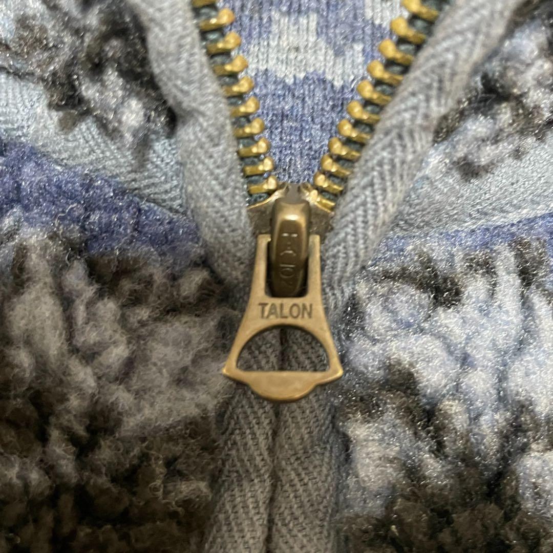 RRL フリースベスト M ネイティブ柄 ブルー ラルフローレン ポーラテック