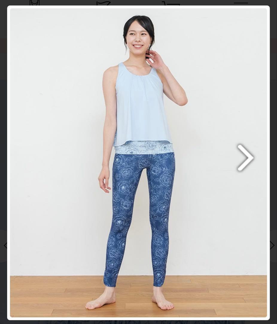 新品【SUKALA】ブルーミングフラワー　プリーツタンク　タンクトップ　ヨガ　S