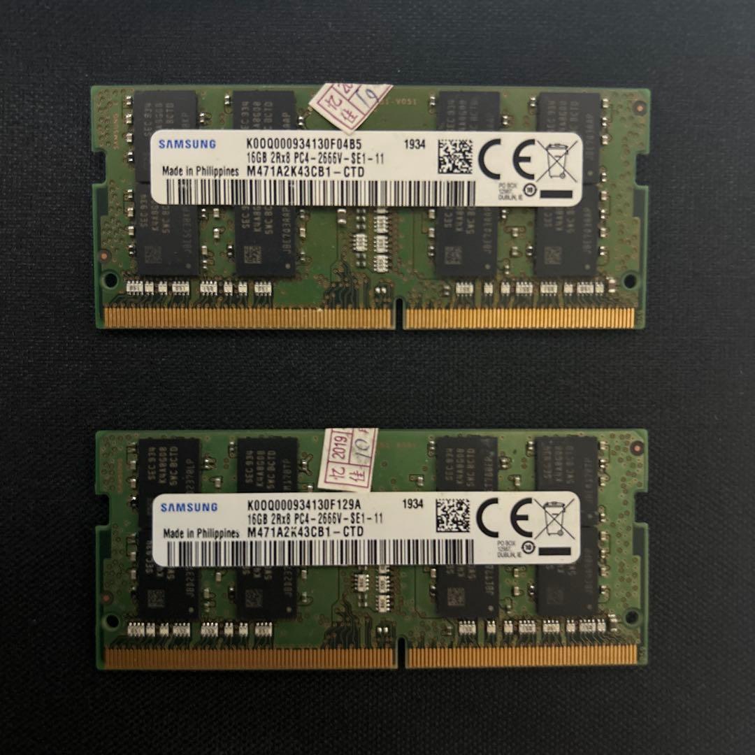 SAMSUNG DDR4 16GB×2(32GB) ノートpcメモリ