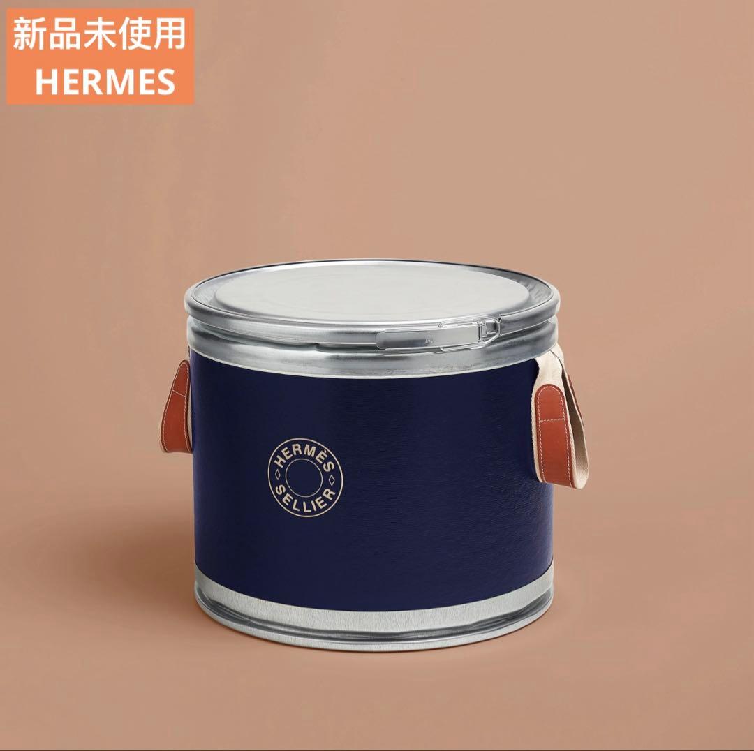 新品未使用 エルメス HERMES サドルボックス 馬具缶
