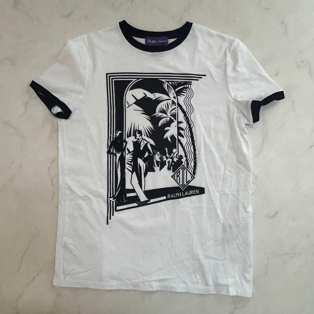 美品꧁ラルフローレン꧂エンベリッシュド ジャズ クラブ ジャージー Tシャツ