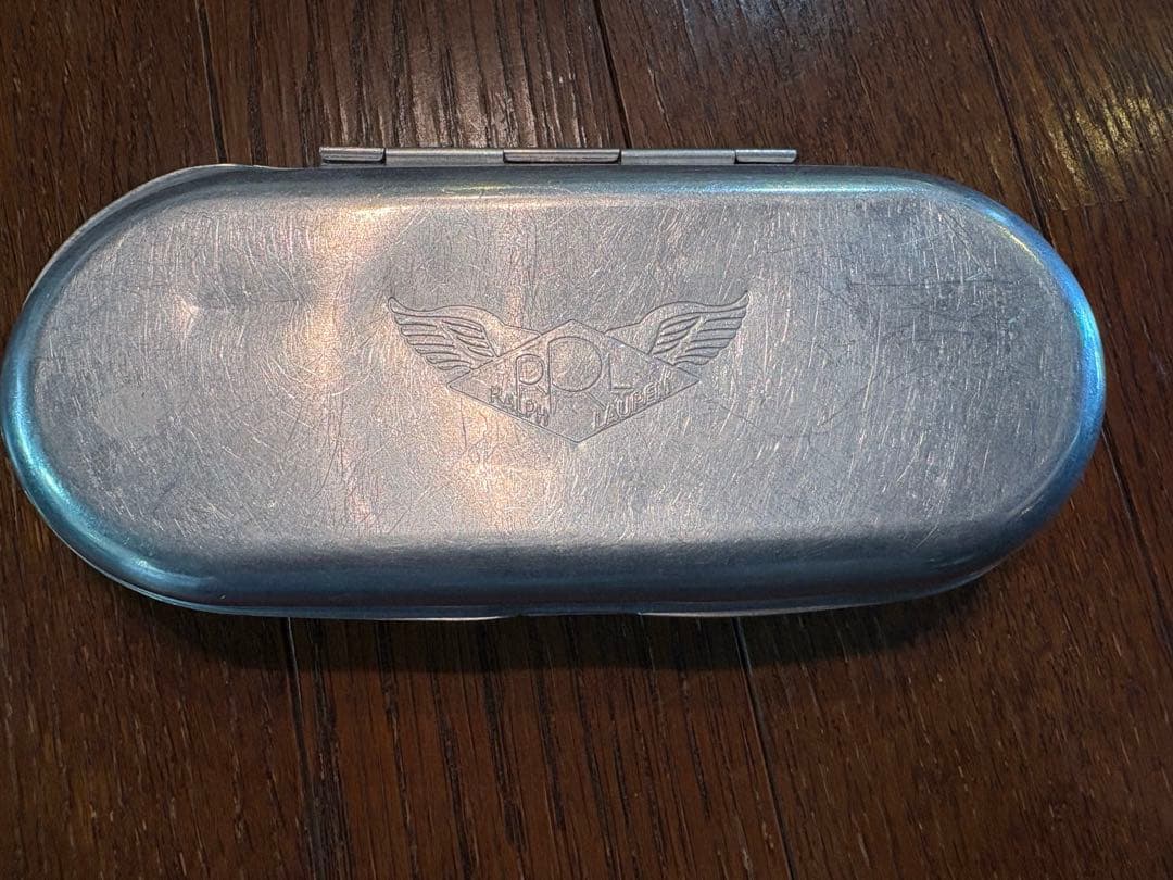 RRL ダブルアールエル メタルケース 小物入れ レザー内装　メガネケース