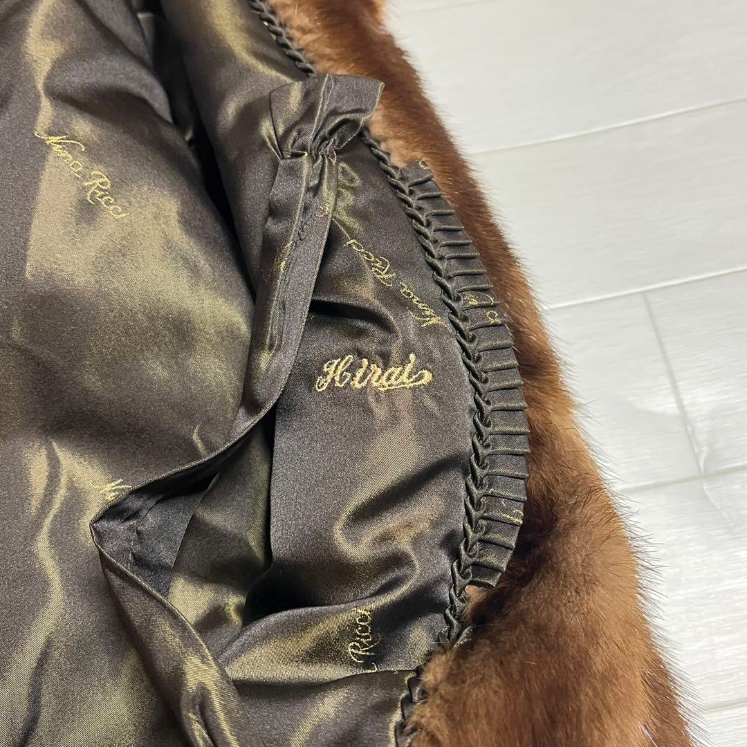 ニナリッチ ミンク 毛皮 コート 13 高級 着丈91cm