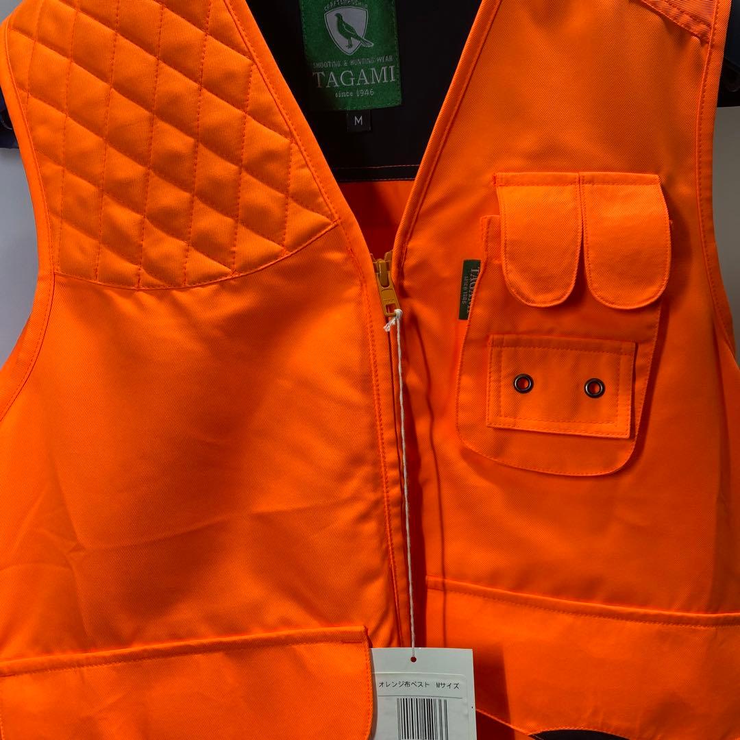 TAGAMI オレンジ ハンティングベスト Mサイズ　YU326