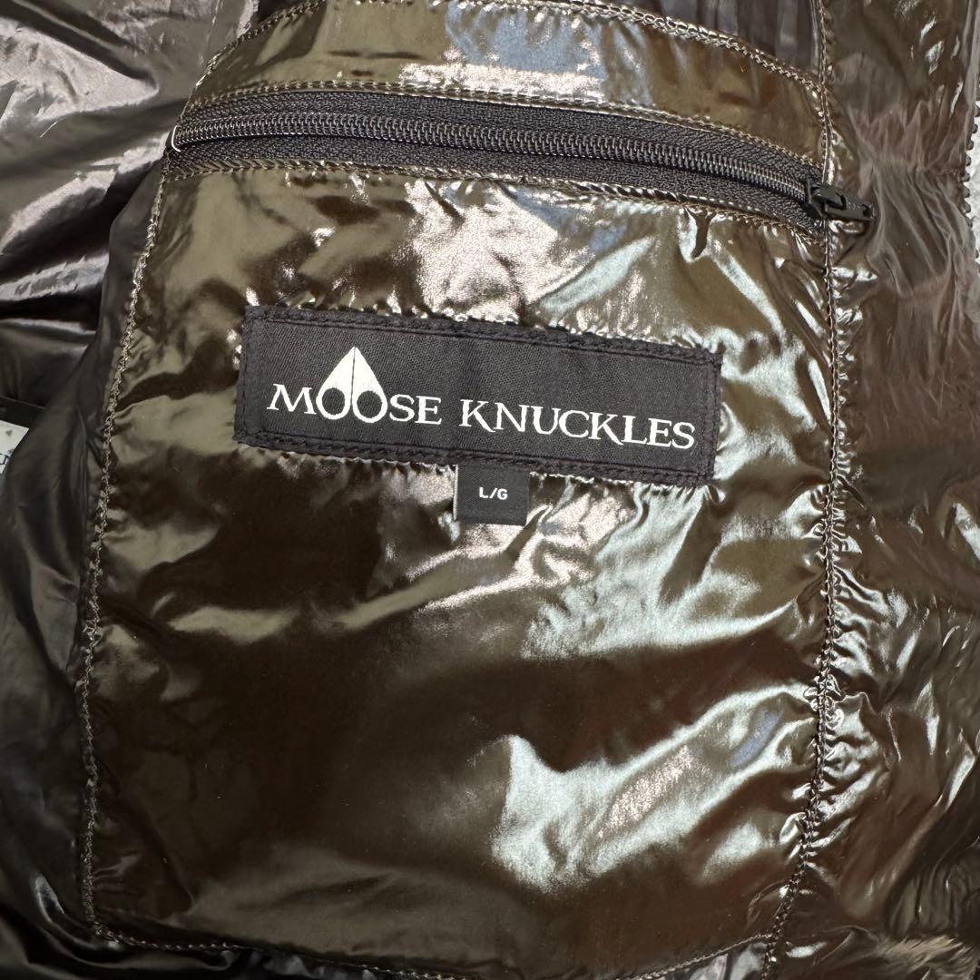 ムースナックルズ カーキ ダウンジャケット ハンガー付