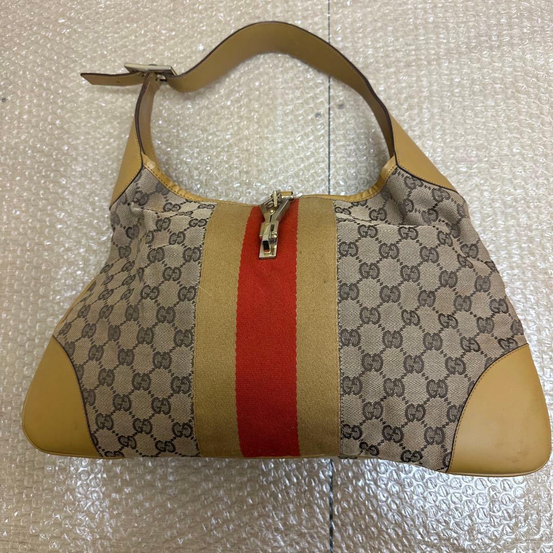 Gucci ハンドバッグ ベージュ/赤