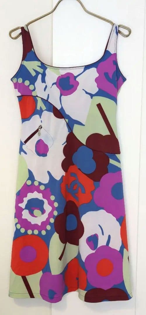 【美品】CHANEL シャネル ワンピース フラワープリント L相当