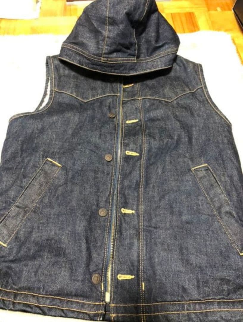 ues ボアベスト　デニム