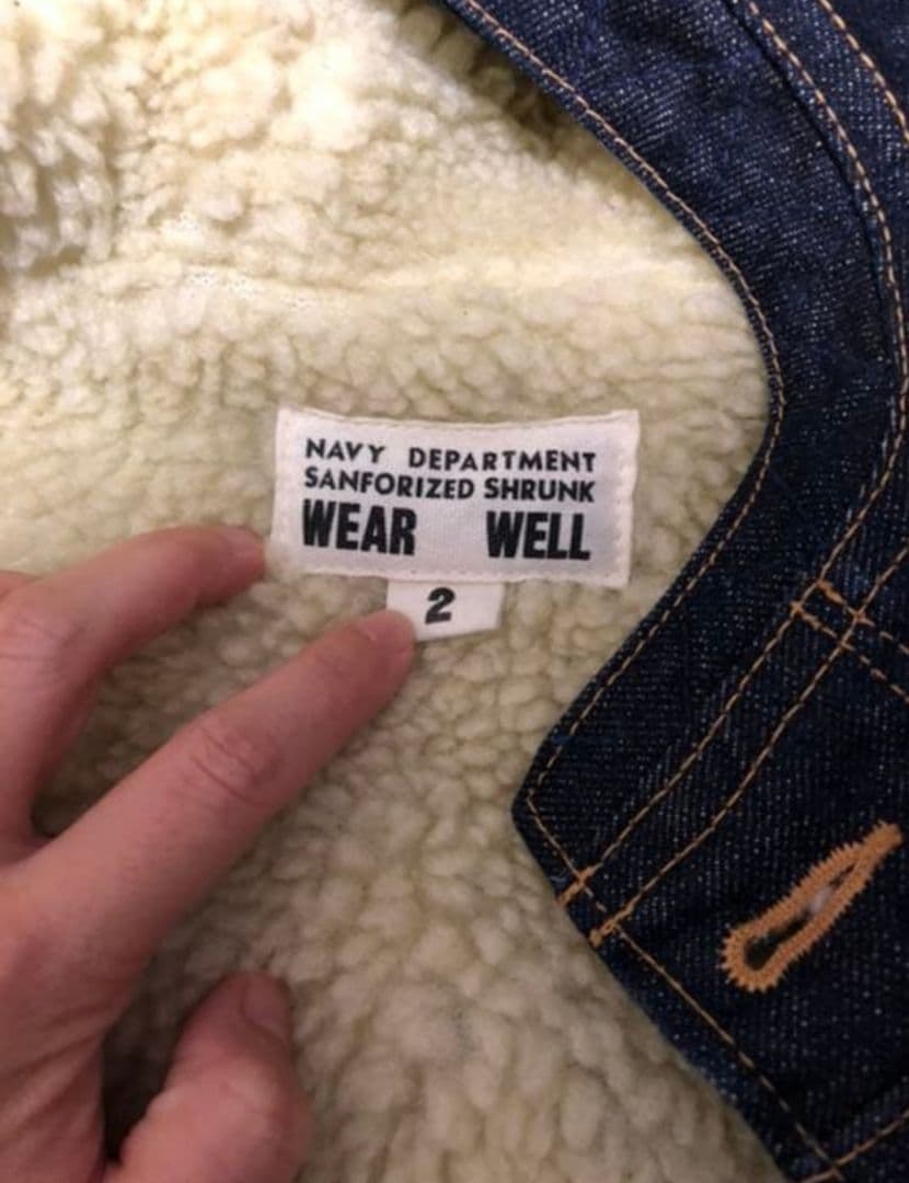 ues ボアベスト　デニム