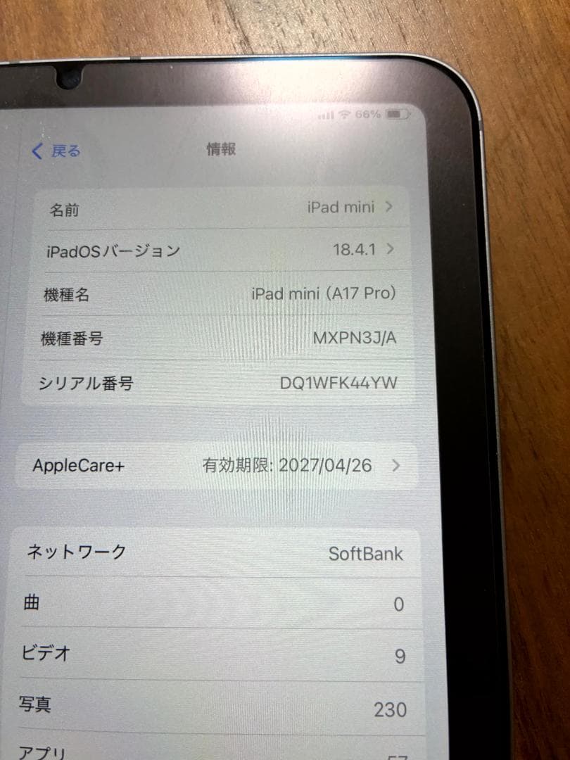 Apple iPad mini グレイ WIfi+celllar 128GB