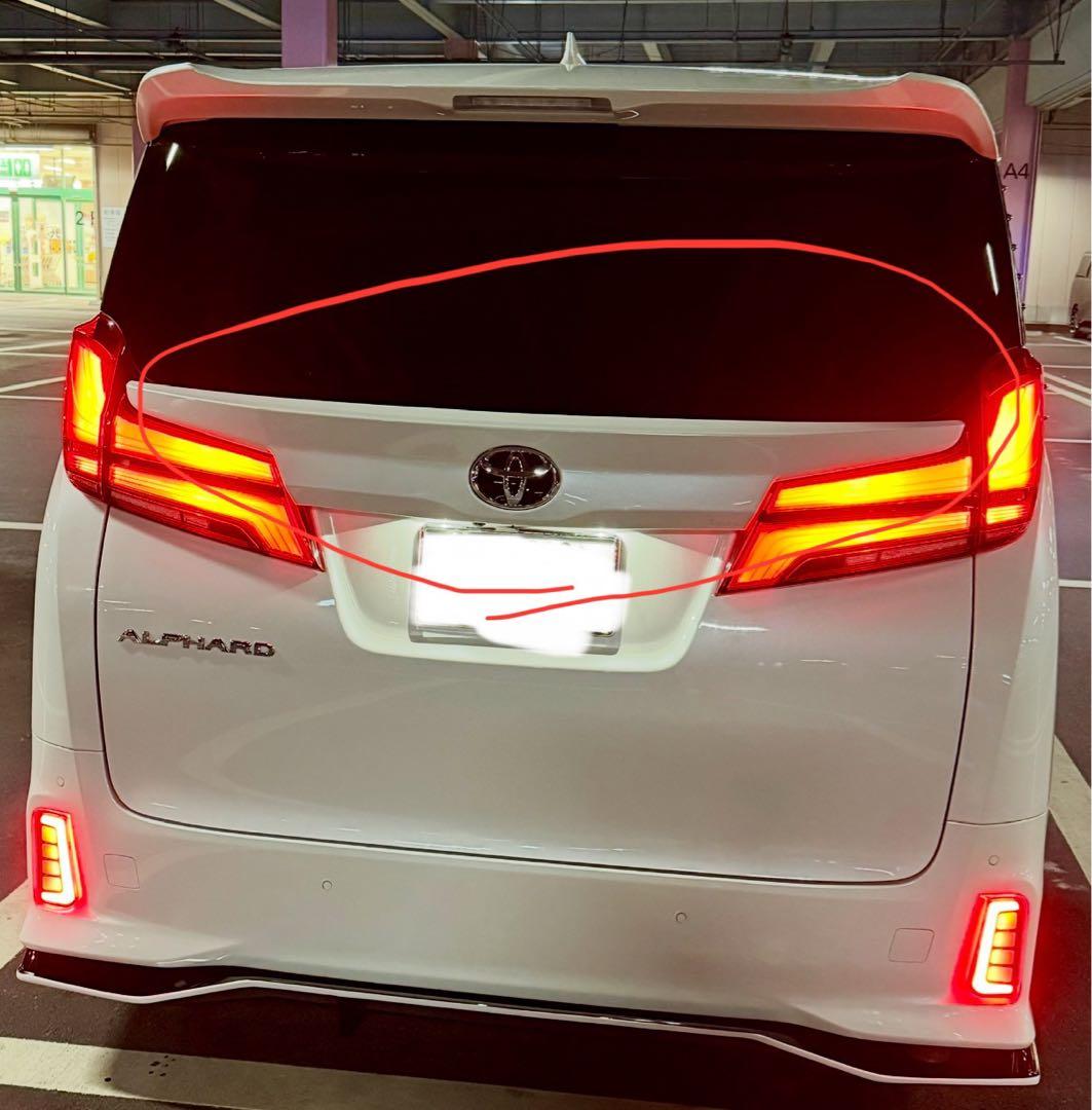 アルファード30後期　クールレーシング　リヤゲートガーニッシュスポイラー