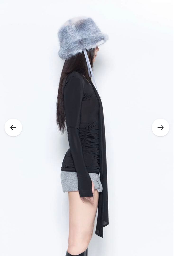 トップス theredthredad S asymmetric drape tops