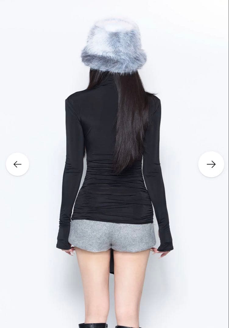 トップス theredthredad S asymmetric drape tops